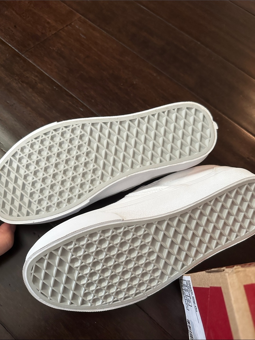 Vans White Slip-On Canvas Sneakers - Picture 3 of 5